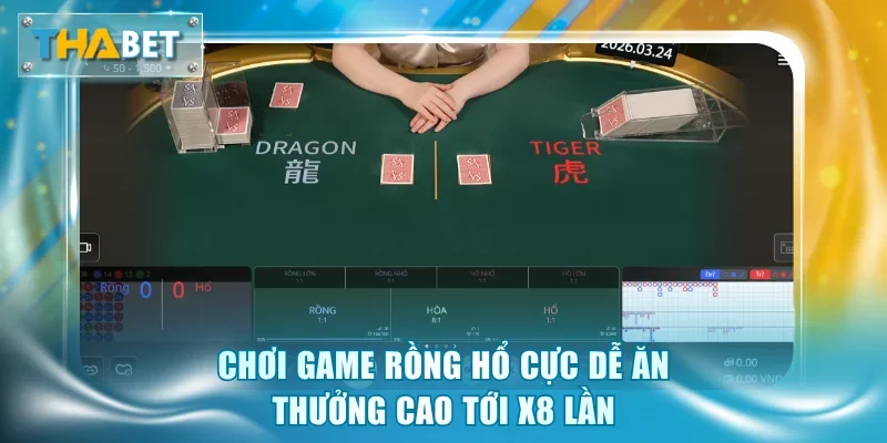 Chơi game Rồng Hổ cực dễ ăn thưởng cao tới x8 lần