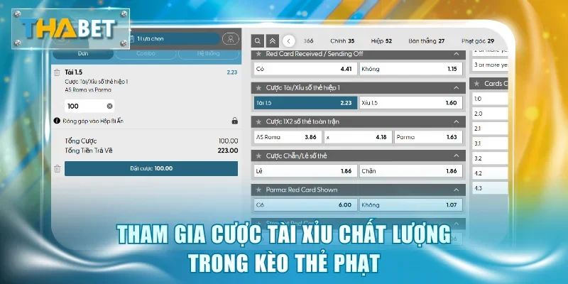 Tham gia cược Tài Xỉu chất lượng trong kèo thẻ phạt